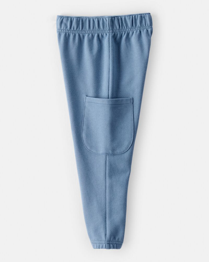Tout-petit gar&ccedil;on - Ensemble t-shirt &agrave; manches longues et pantalon en French terry &agrave; rayures - bleu, image 2 sur 4 diapositives