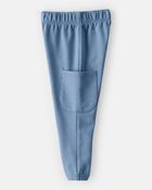 Tout-petit gar&ccedil;on - Ensemble t-shirt &agrave; manches longues et pantalon en French terry &agrave; rayures - bleu, image 2 sur 4 diapositives