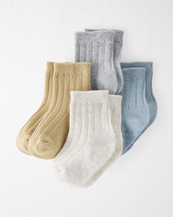 4-Pack No Slip Socks, 
