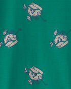 Gar&ccedil;ons - Pyjama ample 2 pi&egrave;ces &agrave; manches courtes, golf - Vert/Gris, image 3 sur 4 diapositives