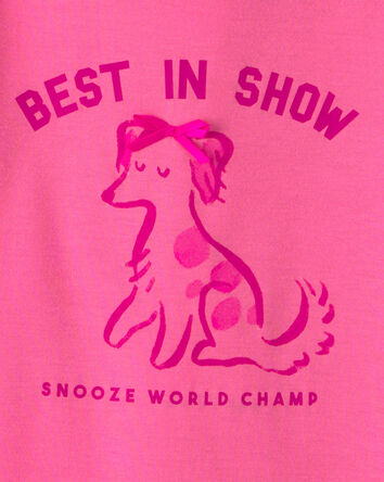 Girls 2-Pack 'Best In Show' Heart Loose Fit Night Gown - Pink, 