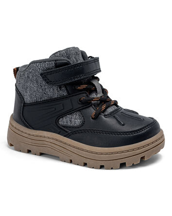 Toddler Boy Lace-Up Boots - Grey, 