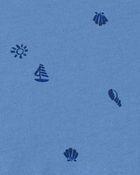 Toddler Girl Seashell Short-Sleeve Dress - Blue, image 3 of 4 slides
