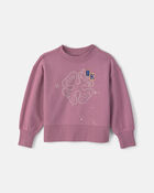 Toute-petite fille - Chandail en jersey bouclette &agrave; logo OshKosh - Mauve, image 1 sur 3 diapositives