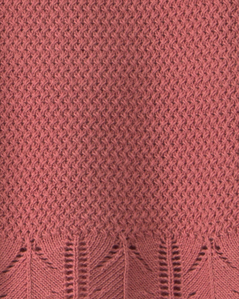 Girls 2-Piece Organic Cotton Knit Top & Short Set, image 4 of 5 slides