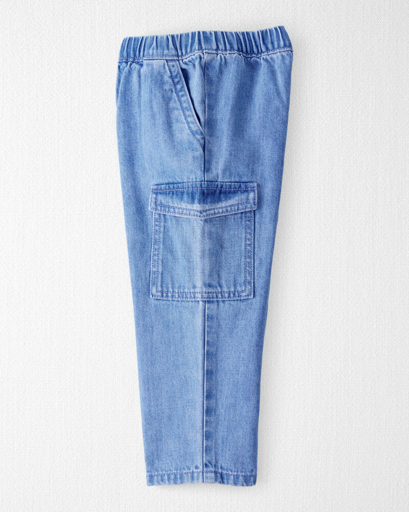 Toddler Organic Cotton Chambray Cargo Pants, image 5 of 7 slides