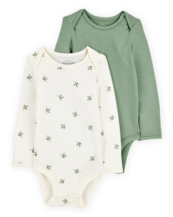 Baby 2-Pack Long-Sleeve Bodysuits, 