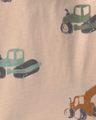 B&eacute;b&eacute; gar&ccedil;on - T-shirt &agrave; imprim&eacute; d&rsquo;engins de construction - Brun, image 2 sur 2 diapositives