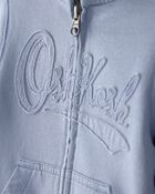 Tout-petit - Blouson &agrave; capuchon, fermeture &agrave; glissi&egrave;re et logo OshKosh - Bleu, image 2 sur 3 diapositives