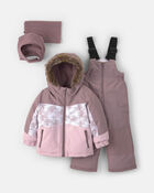 Toddler Girl 2 Piece Colourblock Snowsuit- Dove

, image 1 of 13 slides