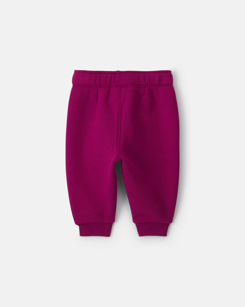 Baby Girl Fleece Pants - Maroon, image 2 of 4 slides