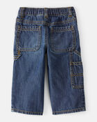 Baby Boy Wide-Leg Carpenter Denim Jeans - Medium Wash, image 2 of 4 slides