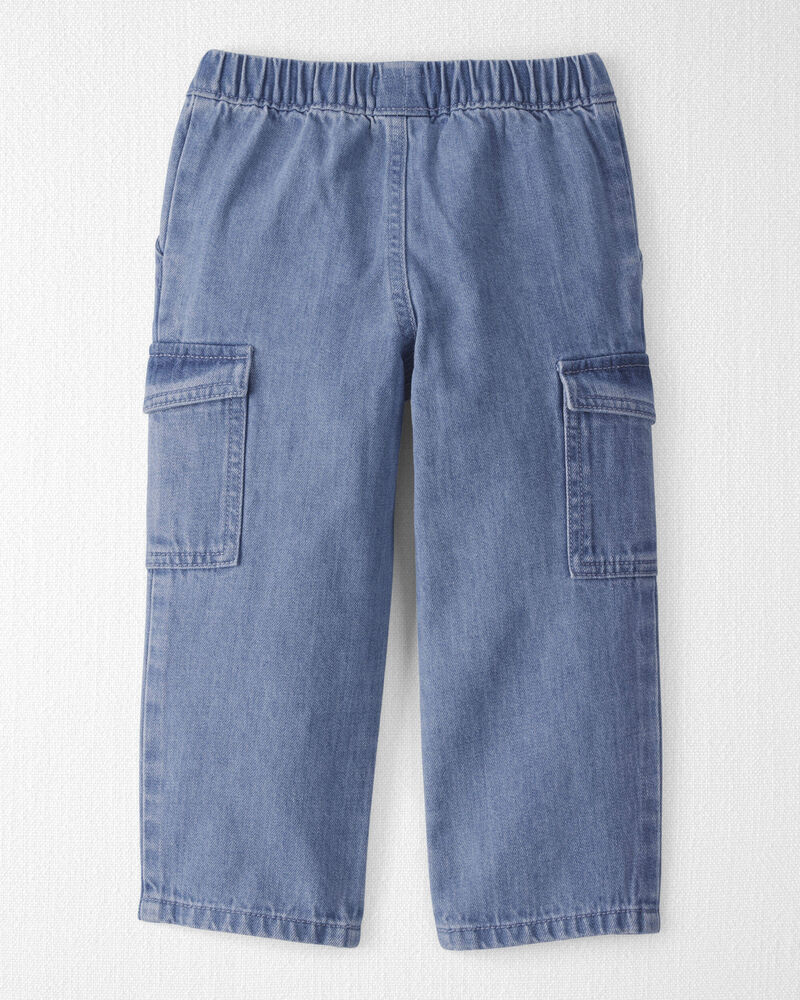 Toddler Organic Cotton Denim Cargo Pants, image 2 of 6 slides