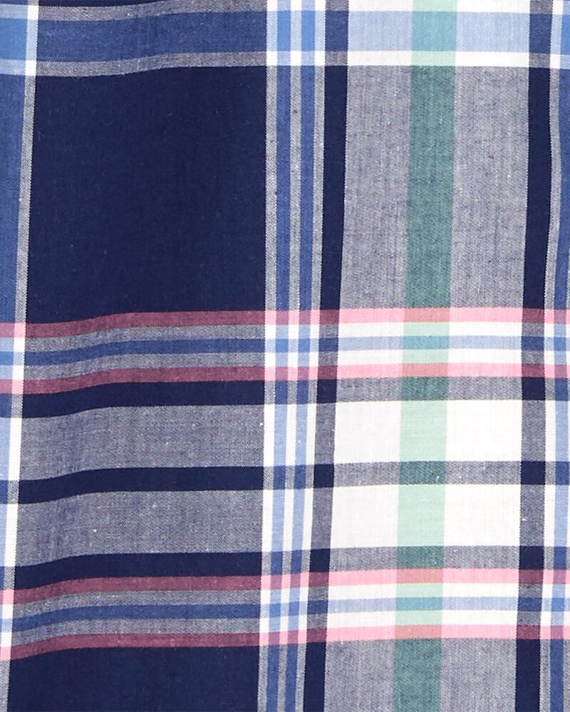 Button-Front Plaid Shirt , image 2 of 2 slides