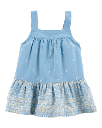 Baby Heart Drop Print Tank - Blue, 