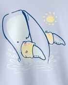 Toddler Boy Whale Short-Sleeve Rashguard - Blue, image 3 of 4 slides