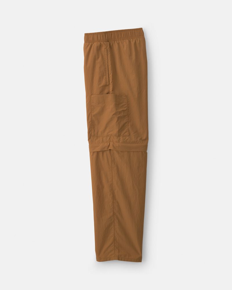 Boys Cargo Utility Zip-Off Pants - Brown, image 6 of 9 slides