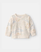 Baby Animal Friends Terry Pullover Sweatshirt - Cream, image 1 of 3 slides