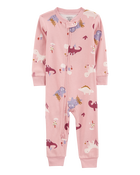 Baby 1-Piece Dinosaur 100% Snug Fit Cotton Footless Pyjamas, image 1 of 4 slides