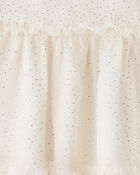 Toddler Girl Cream Holiday Dress, image 4 of 5 slides