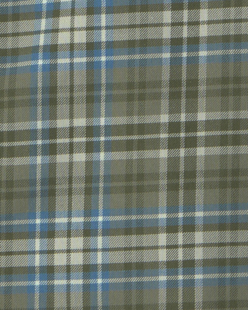 Boys Plaid Button-Down Shirt - Green, image 2 of 3 slides