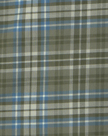 Boys Plaid Button-Down Shirt - Green, 
