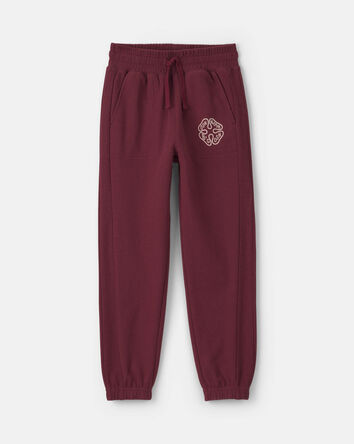 Boys French Terry Joggers - Burgundy, 