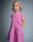 Toddler Girl Asymmetrical Drop-Waist Dress - Purple, image 3 of 6 slides