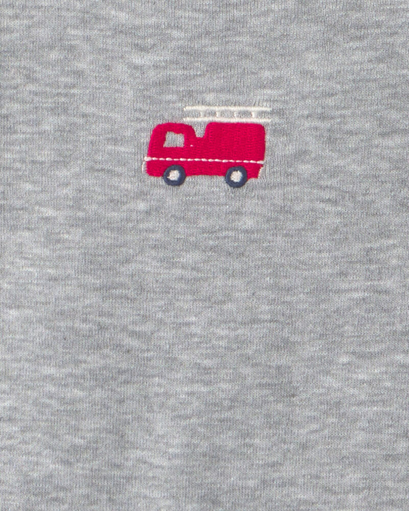 Baby Boy 5-Pack Firetruck Striped Short-Sleeve Bodysuits, image 5 of 7 slides