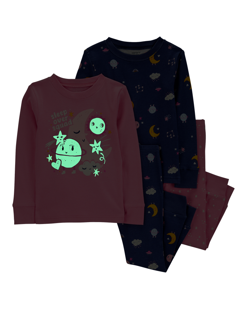 Baby 4-Piece Space 100% Snug Fit Cotton Pyjamas, image 2 of 5 slides