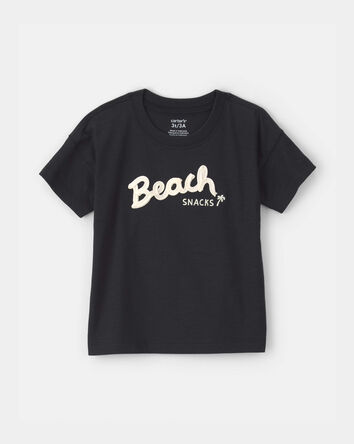 Toddler 'Beach Snacks' Graphic Tee - Black, 