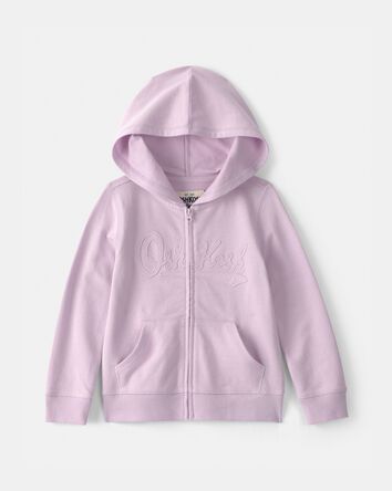 Toddler Girl OshKosh Logo Hooded Zip-Up Jacket - Purple, 