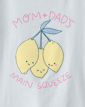 Tout-petit fille - T-shirt &agrave; imprim&eacute; de citrons &laquo;Main Squeeze&raquo; - Bleu, 