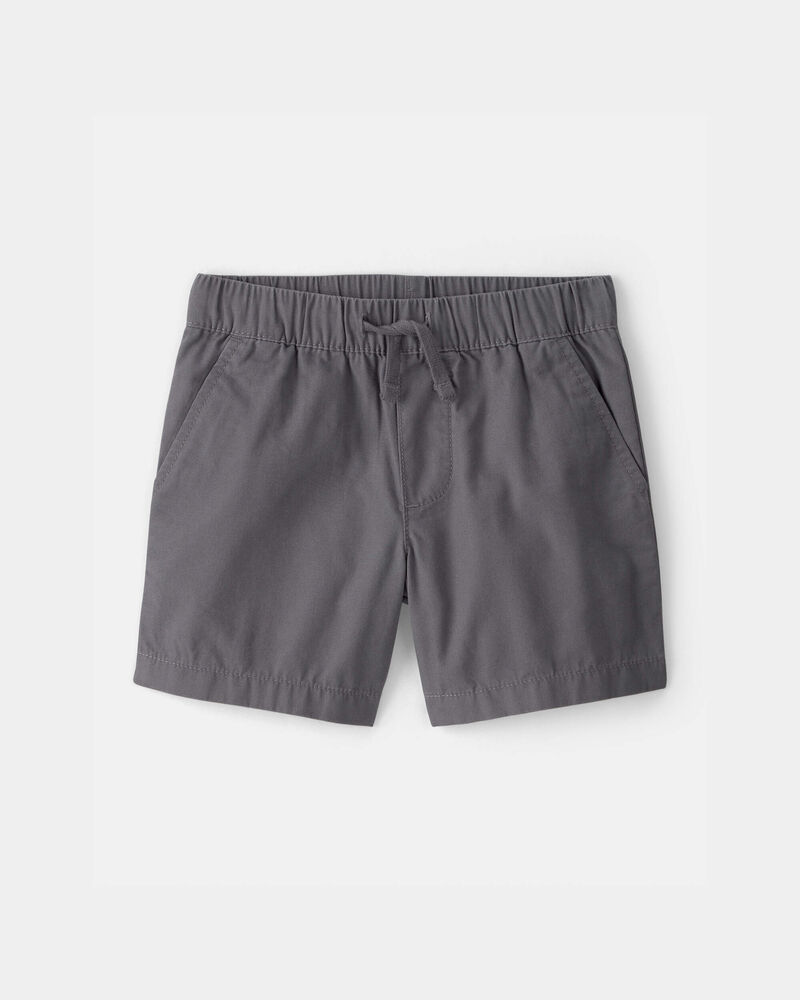 Toddler Boy Canvas Shorts - Grey, image 1 of 4 slides