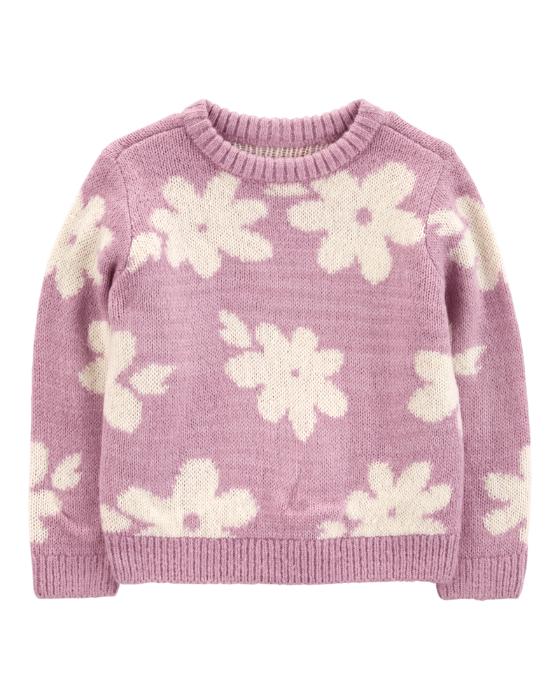 Toddler Floral Mohair-Like Sweatshirt, image 1 of 4 slides