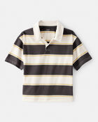 Boys Cotton Short-Sleeve Stripe Polo, image 1 of 3 slides