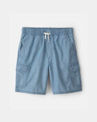 Gar&ccedil;ons - Short cargo en chambray - Bleu, image 1 sur 4 diapositives