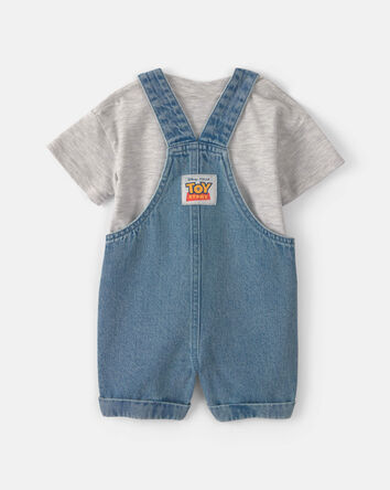 Baby Boy 2-Piece Pixar&copy; Toy Story Denim Overall Set - Medium Wash, 