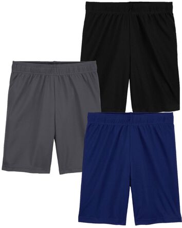 Kid 3-Pack Athletic Mesh Shorts, 