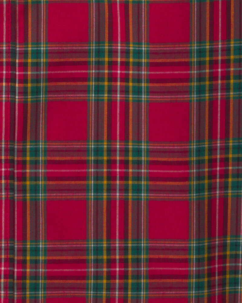 Gar&ccedil;ons - Chemise boutonn&eacute;e manches longues &agrave; carreaux - Rouge/Vert, image 2 sur 2 diapositives
