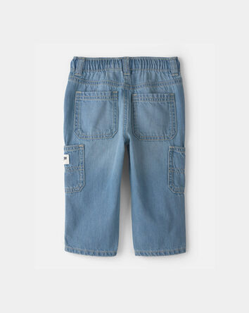 Baby Boy Wide-Leg Carpenter Jeans - Medium Wash, 