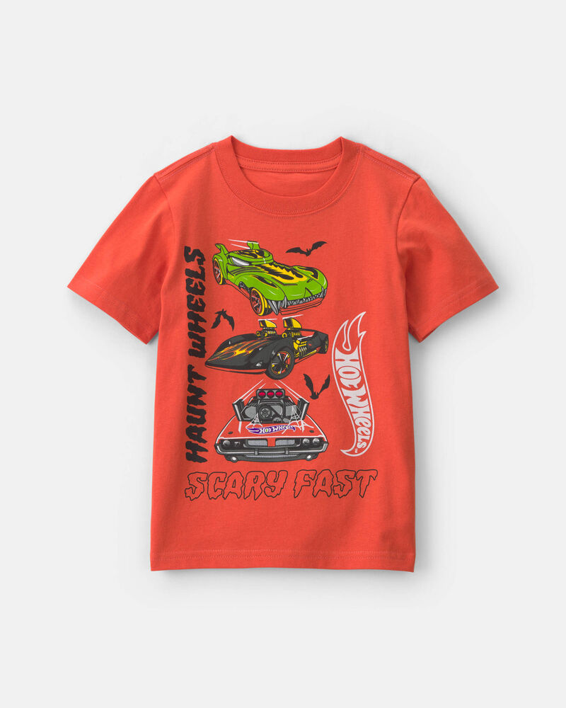 Toddler Boy 'Haunt Wheels' Car Halloween Graphic Tee - Orange, image 1 of 2 slides