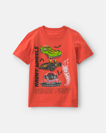 Toddler Boy 'Haunt Wheels' Car Halloween Graphic Tee - Orange, 