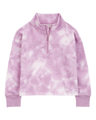 Kid Tie Dye Fleece Pullover - Purple, image 1 of 3 slides