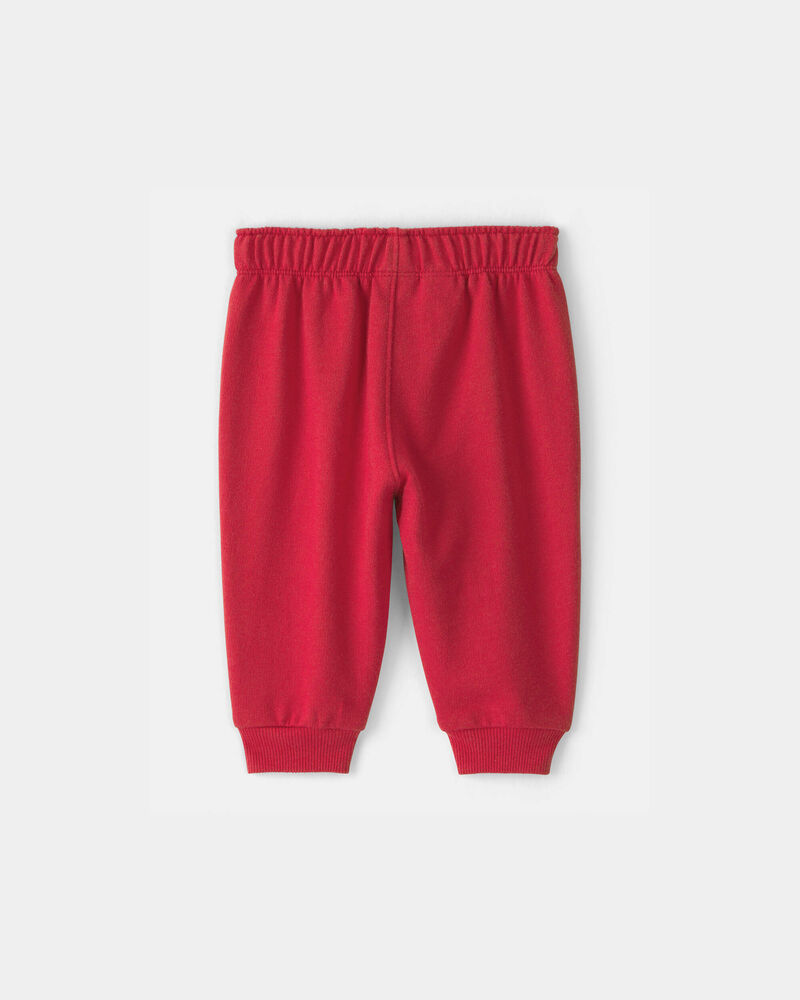 Baby Boy French Terry Pants - Red, image 3 of 5 slides