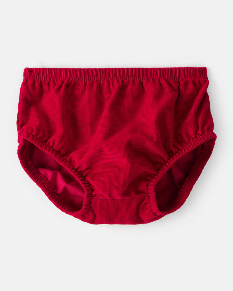 Baby Girl Corduroy Long-Sleeve Dress - Red, image 3 of 5 slides