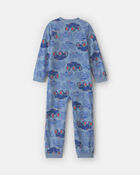 Boys Monster Truck Fleece Loose Fit 1-Piece Pyjama - Blue, image 2 of 4 slides