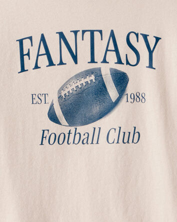 Gar&ccedil;ons - T-shirt graphique &agrave; manches longues de football fantastique - Beige, 