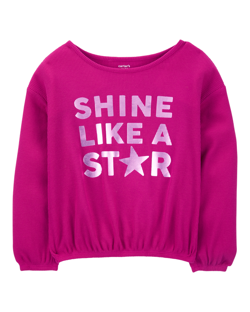 Kid Shine Like A Star Metallic Thermal Top, image 1 of 4 slides