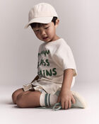 Tout-petit - T-shirt &agrave; manches chauve-souris &laquo;Permanent Grass Stains&raquo; - Cr&egrave;me, image 5 sur 6 diapositives